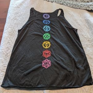 Rainbow yoga chakra tank
